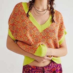 Free People Through the Motions Sweater Vest Small